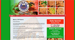 Desktop Screenshot of pizzabrothersmarion.com