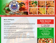 Tablet Screenshot of pizzabrothersmarion.com